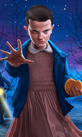 Stranger Things Eleven Art iPhone HD 4k Wallpaper Image