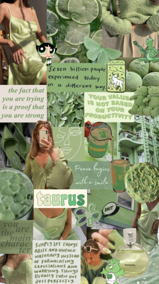 Taurus Moodboard Sagegreen Aesthetic Green Astrology