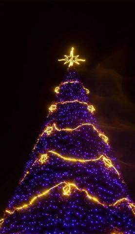 Festive Aesthetic Wallpaper For Phone Gold And Purple Christmas