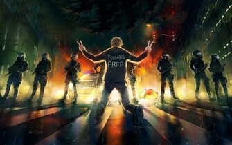 Dark Anarchy Police Military Mood Wallpaper Background