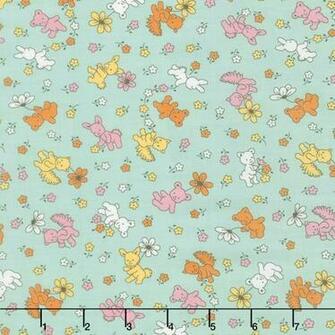 Naptime Animals Aloe Yardage Darlene Zimmerman Robert Kaufman