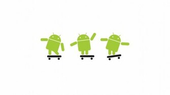 White Android Logo Wallpaper