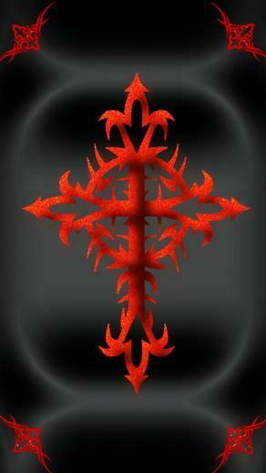 Red Cross With Image Art Wallpaper