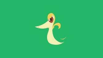 Pokemon Minimalistic Yellow Grass Snivy Wallpaper