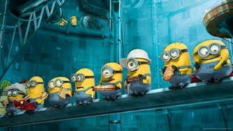 Despicable Me Lunch Atop A Skyscraper Parody Wallpaper