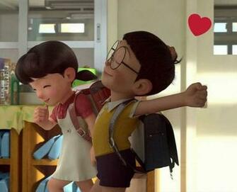 Top Beautiful Nobita Shizuka Love Image HD Wallpaper