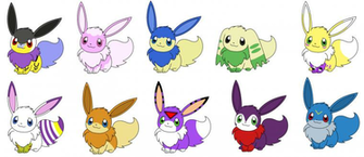 Eevee All Shiny Narutto