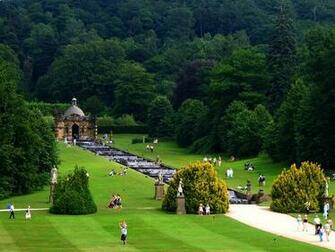 English Gardens England The Cascades At Chatsworth Garden