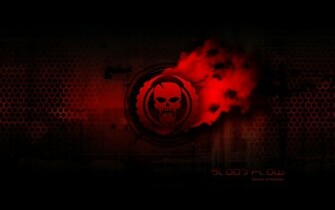 Wallpaperb Blood Skulls Red Fire Wallpaper Mela