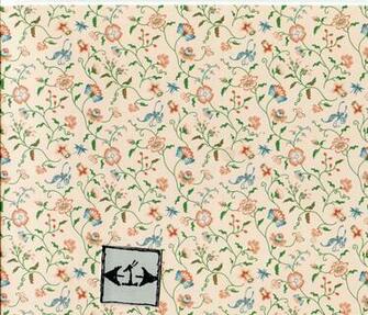 Brodnax Prints Papillon Peach 1fr110 Floral Wallpaper Dollhouse