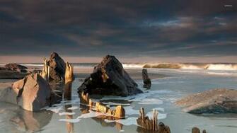 Beach In New Jersey Wallpaper