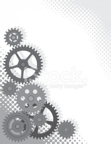 Gears Grayscale Background Stock Vector Image