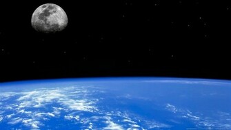 Earth From Space Moon Horizon Planet Wallpaper