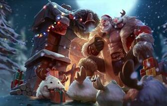 Wallpaper Santa Lol League Of Legends Braum