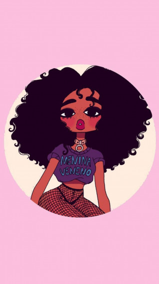 Curly Girl Cute Aesthetic Wallpaper