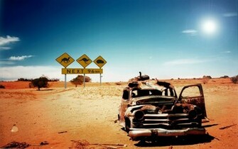 Desert Old Rusty Car