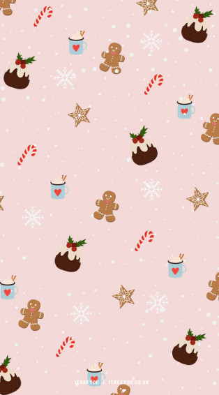 Preppy Christmas Wallpaper Ideas Gingerbread Pudding