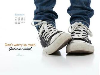 September God In Control Desktop Calendar Monthly