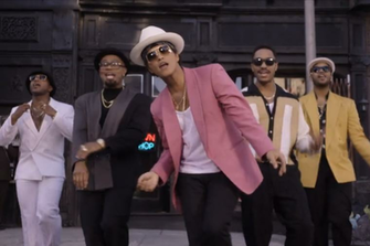 Mark Ronson And Bruno Mars Stroll Care In Their Retro