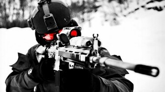 Sniper Close Up Wallpaper HD