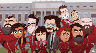 Money Heist Tvseries Cartoonic Poster 4k Laptop Full HD 1080p Wallpaper