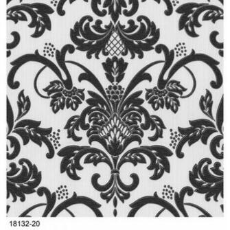 Brand P S International Claremont Black And White Damask Wallpaper