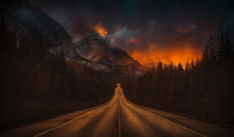 Mountain Nature Night Road 4k 1080p Resolution HD Wallpaper Image