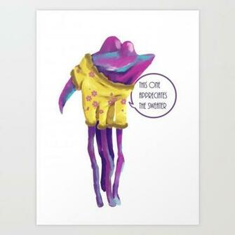 Hanar In A Sweater Art Print By Lola1b Society6