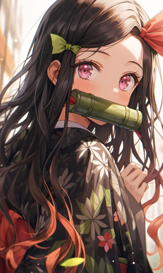 Demon Slayer Season iPhone Wallpaper Nezuko FHD