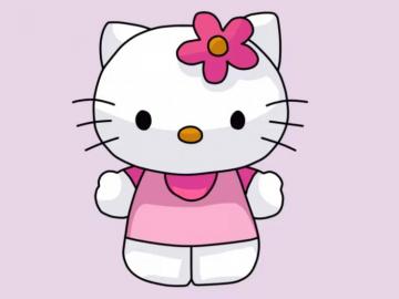 Hello Kitty White Cartoon Cat Cats Kitten Girl Girls