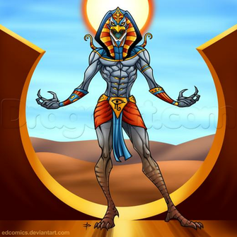 Draw Ra The Egyptian Sun God Step By Fantasy Characters