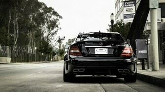 Black Mercedes C63 Amg Wallpaper HD