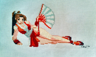 Mai Shiranui Cross Stitch By Exoneuk