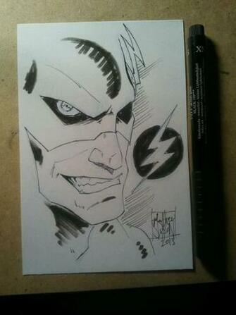 Reverse Flash Sketch Card Phone Photo By Sixgunslinger