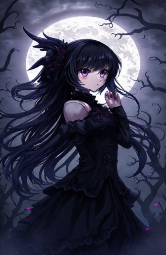 Dark Anime Girl Wallpaper