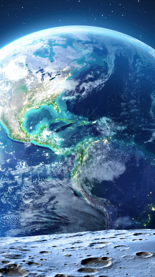 Planet Earth Space Stars 4k Phone iPhone Wallpaper 4550b