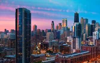 Chicago Cityscape Illinois Usa Wallpaper