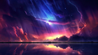 Ocean Clouds Colorful Sky Scenery 4k Wallpaper iPhone HD Phone 6951k