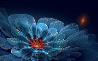 Neon Flower Wallpaper HD Background Desktop