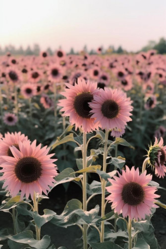 Grow Midnight Oil Pink Sunflowers Mental Scoop Lawn And Garden