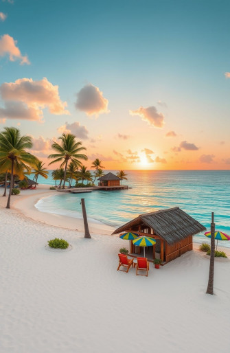 Beach Resort Wallpaper