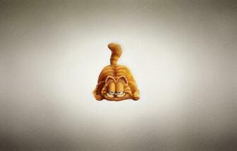 Wallpaper Garfield Cat Red Plump Sly Face Light