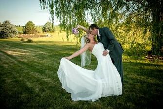 Bride And Groom Kissing Wallpaper HD Desktop Mobile