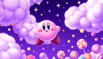 Purple Kirby Wallpaper