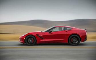 Red Chevrolet Corvette Stingray Side Desktop