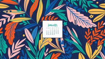 January Desktop Wallpaper Calendars Design Options