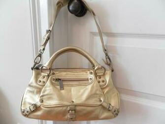 Cynthia Rowley Off Ret Gold Metallic Leather Handbag