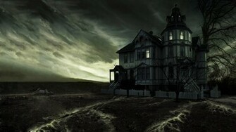 Halloween Scary Pumpkin Red House Wallpaper