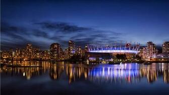 Vancouver City Night Blue Sky X Close