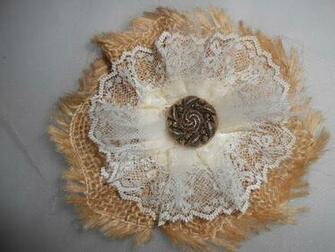 Burlap And Lace Template Flowers